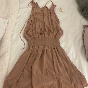 Blush mini dress